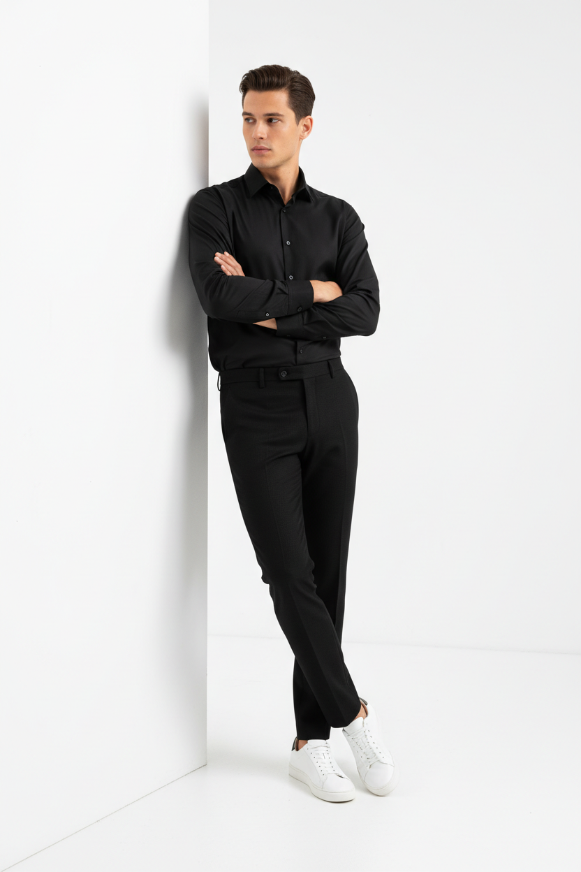 Men’s Navy Blue Full Sleeve Shirt – OYSPI™