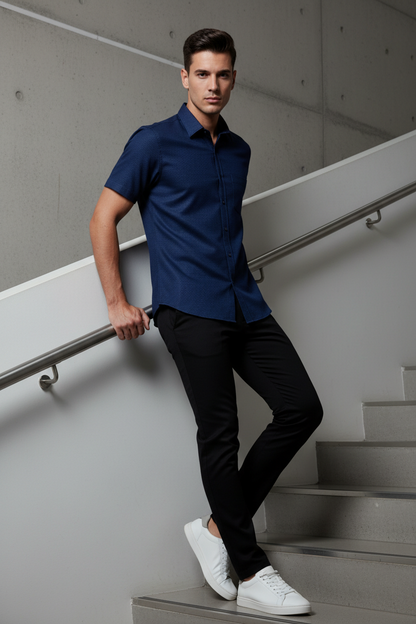 Men’s Blue Short Sleeve Shirt – OYSPI™