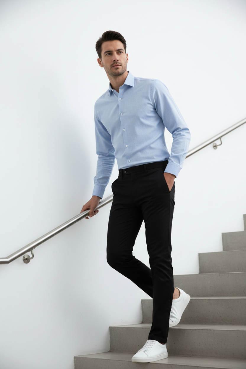 Men’s Navy Blue Full Sleeve Shirt – OYSPI™