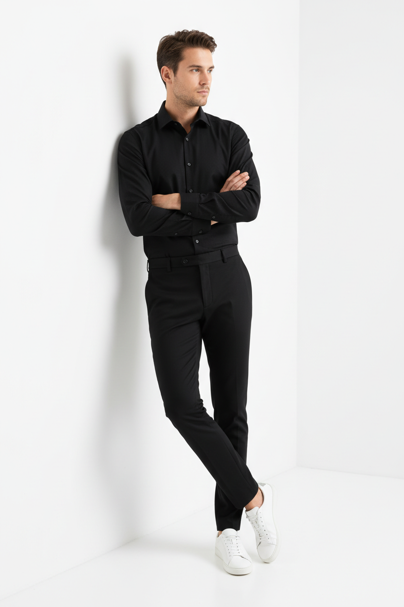 Men’s Navy Blue Full Sleeve Shirt – OYSPI™
