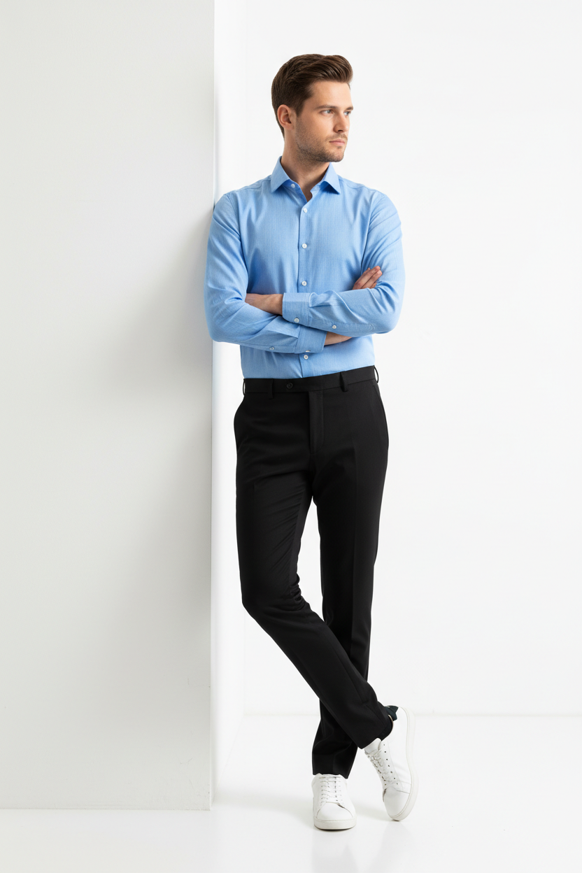 Men’s Navy Blue Full Sleeve Shirt – OYSPI™
