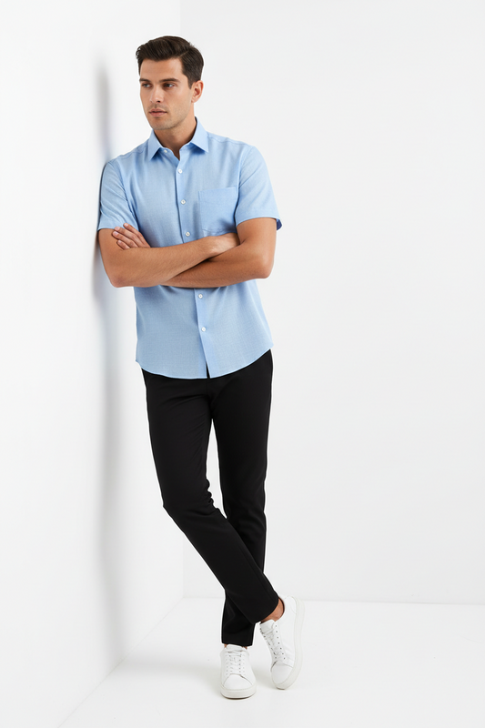 Men’s Blue Short Sleeve Shirt – OYSPI™