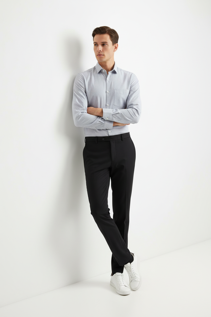 Men’s Navy Blue Full Sleeve Shirt – OYSPI™