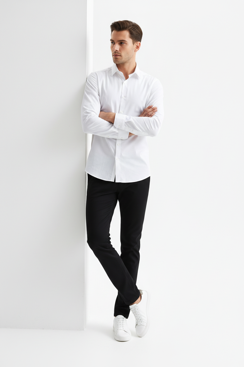 Men’s Navy Blue Full Sleeve Shirt – OYSPI™