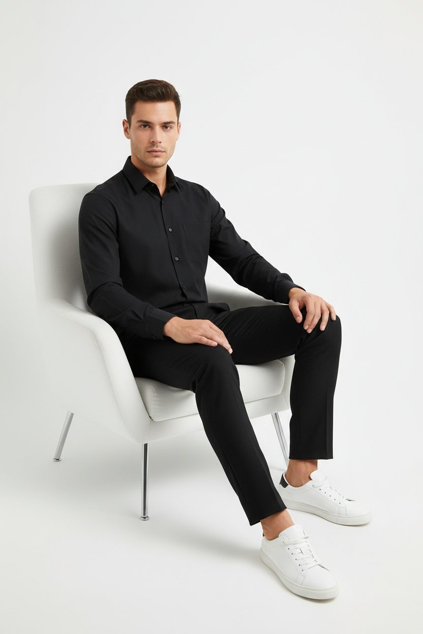 Men’s Navy Blue Full Sleeve Shirt – OYSPI™