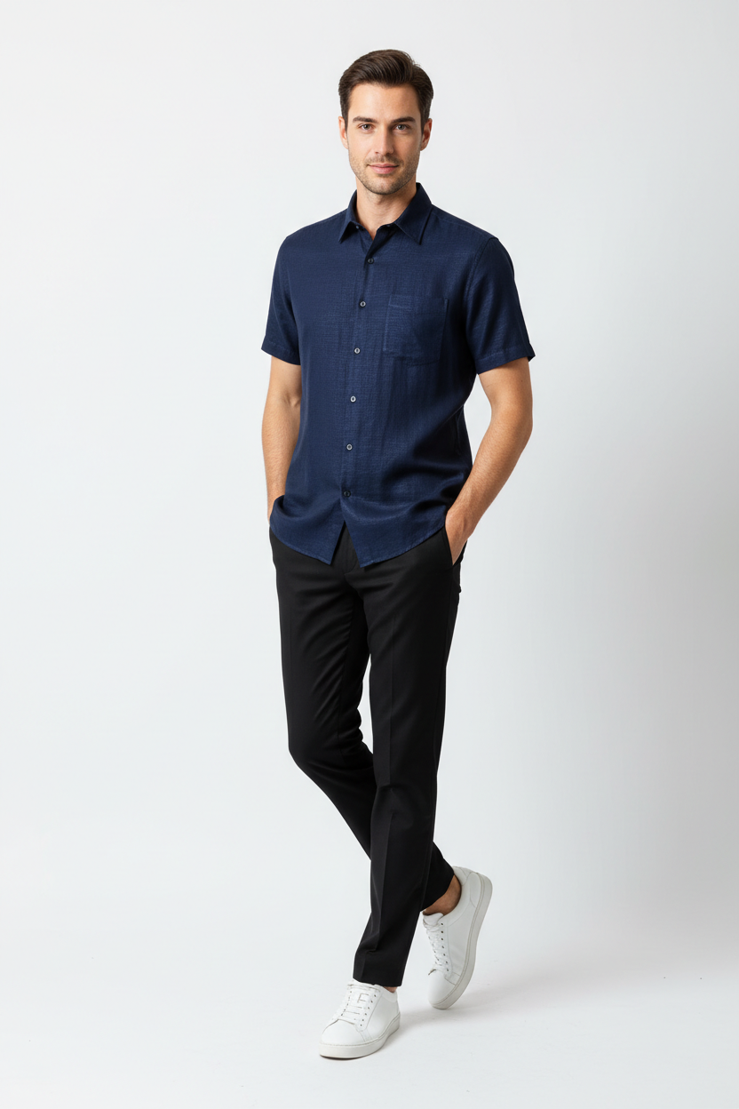 Men’s Blue Short Sleeve Shirt – OYSPI™