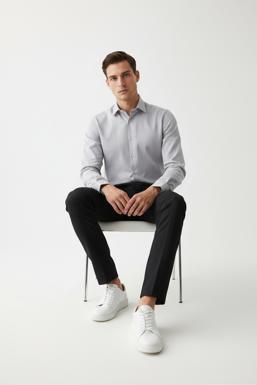 Men’s Navy Blue Full Sleeve Shirt – OYSPI™