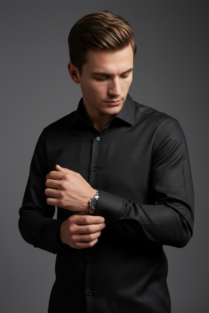 Men’s Navy Blue Full Sleeve Shirt – OYSPI™