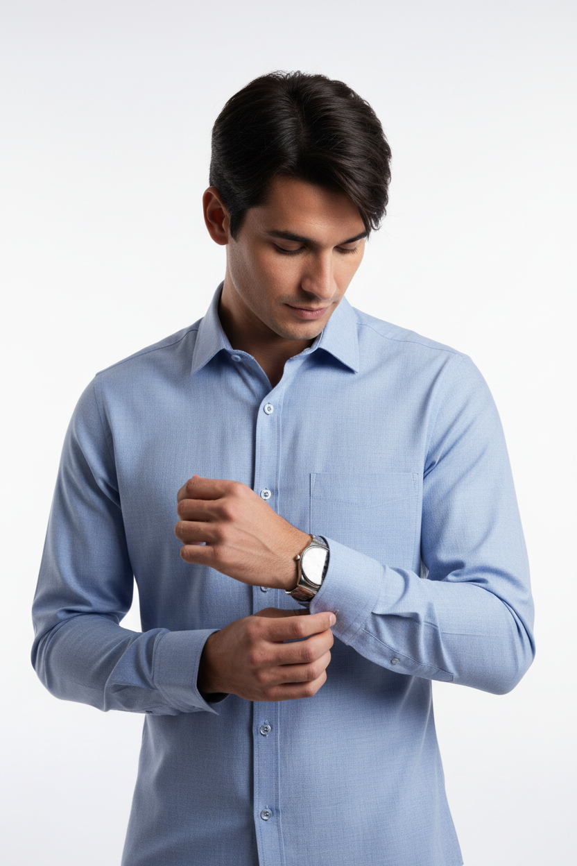 Men’s Navy Blue Full Sleeve Shirt – OYSPI™