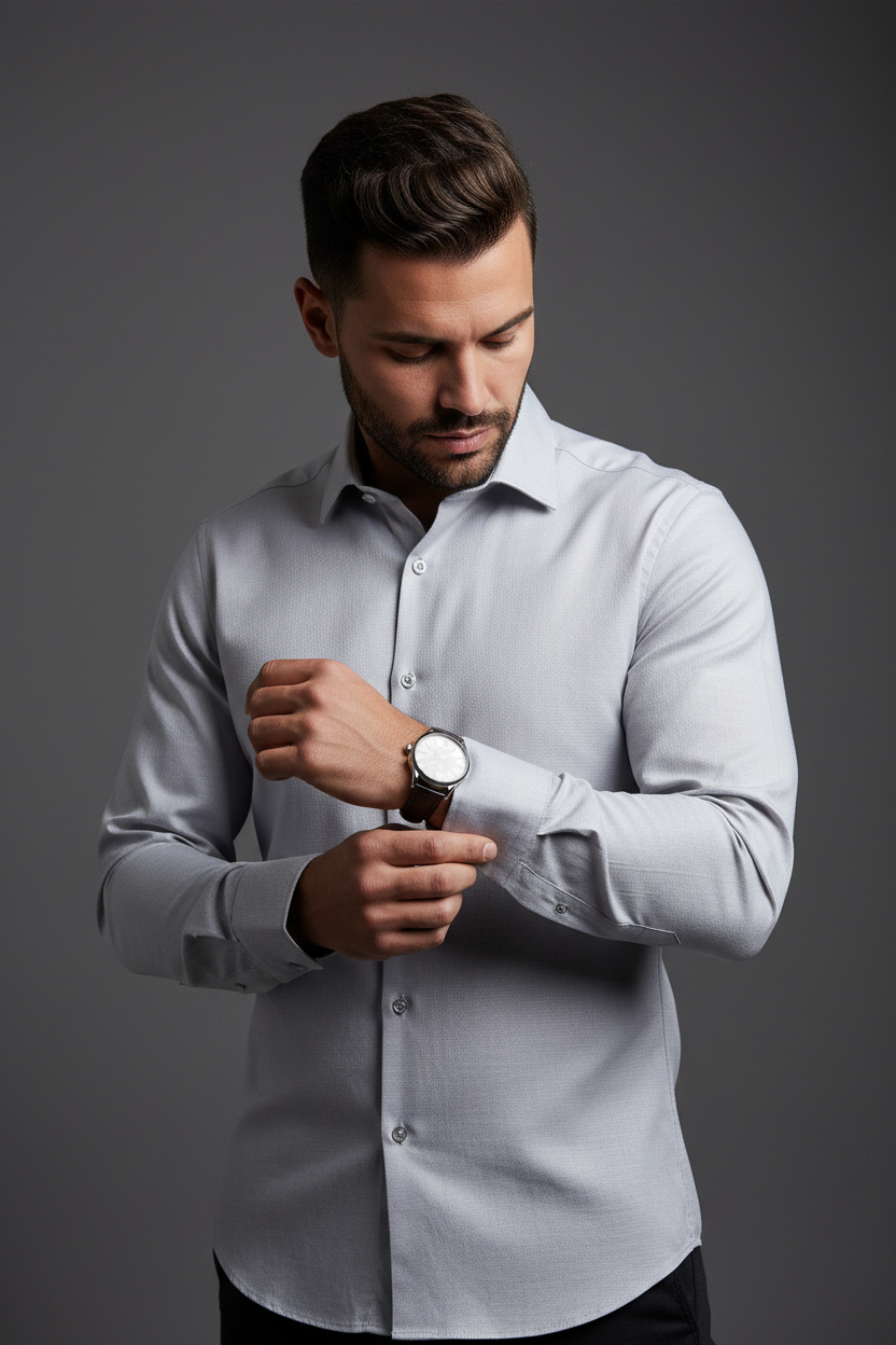 Men’s Navy Blue Full Sleeve Shirt – OYSPI™