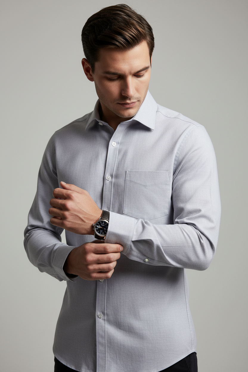 Men’s Navy Blue Full Sleeve Shirt – OYSPI™