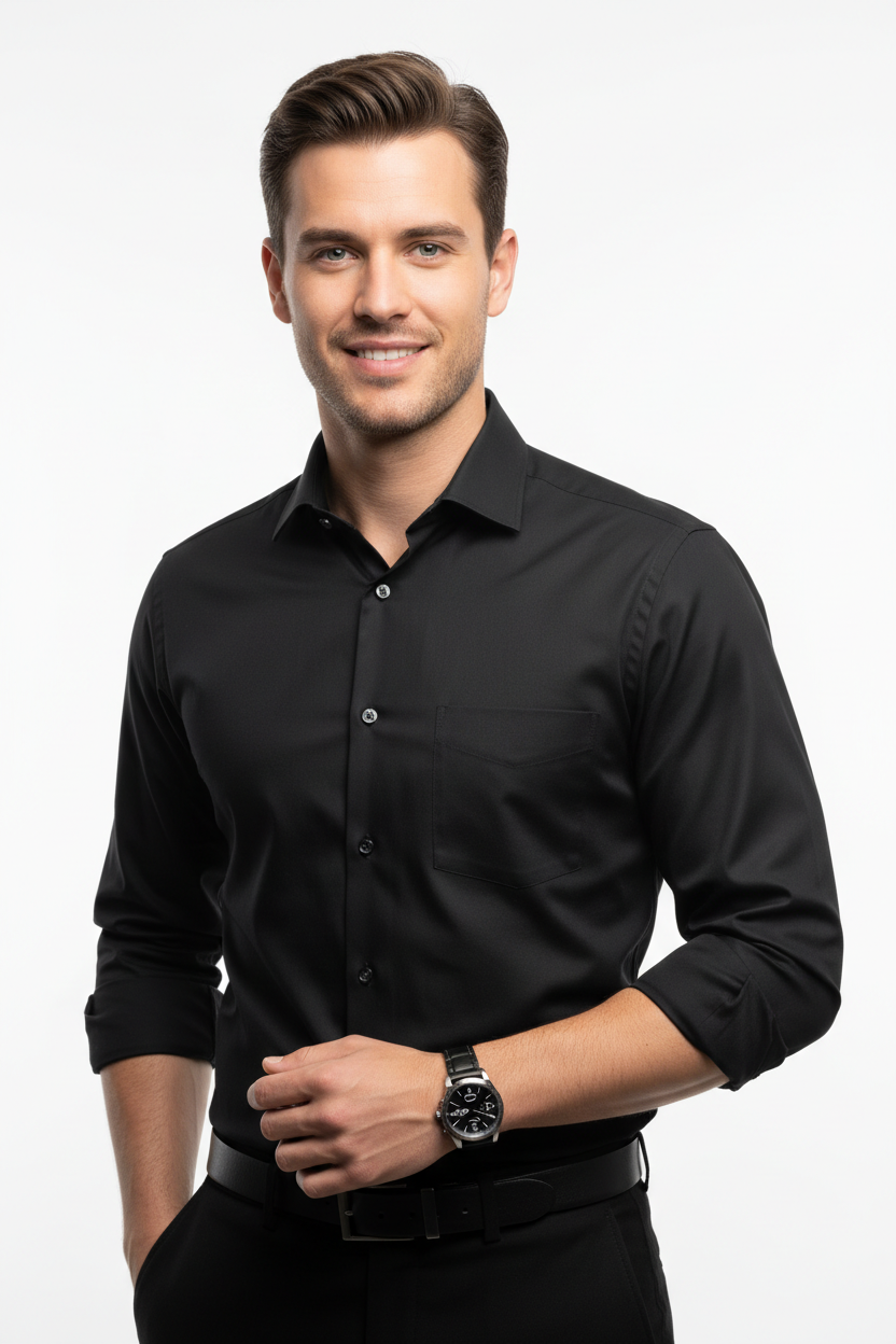 Men’s Navy Blue Full Sleeve Shirt – OYSPI™