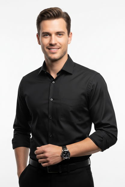 Men’s Navy Blue Full Sleeve Shirt – OYSPI™