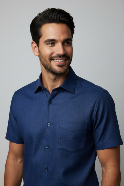 Men’s Blue Short Sleeve Shirt – OYSPI™