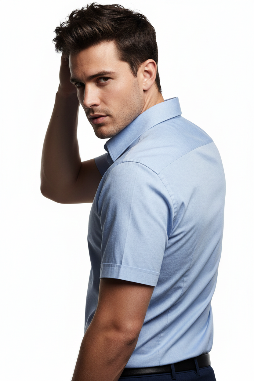 Men’s Blue Short Sleeve Shirt – OYSPI™