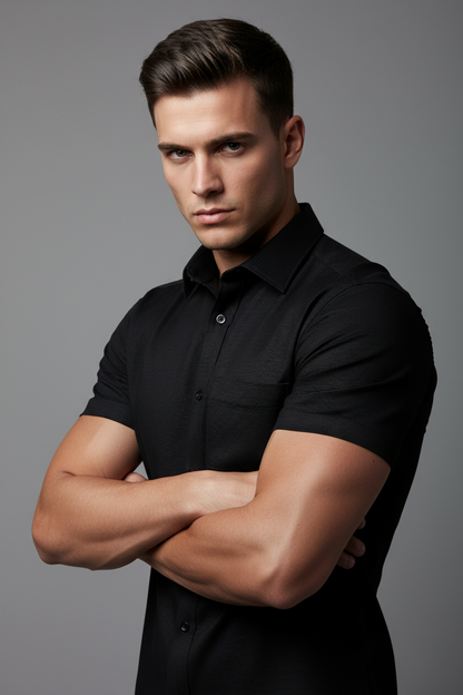 Men’s Blue Short Sleeve Shirt – OYSPI™