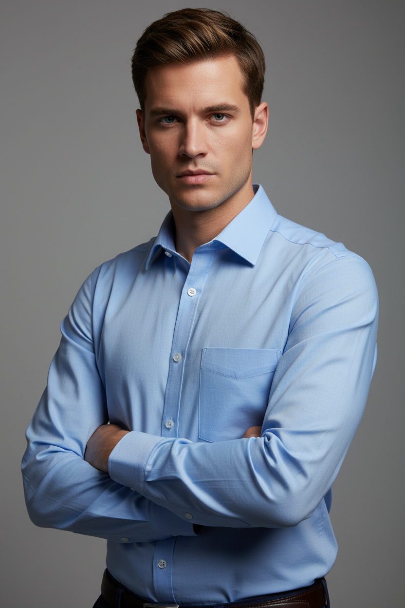 Men’s Navy Blue Full Sleeve Shirt – OYSPI™