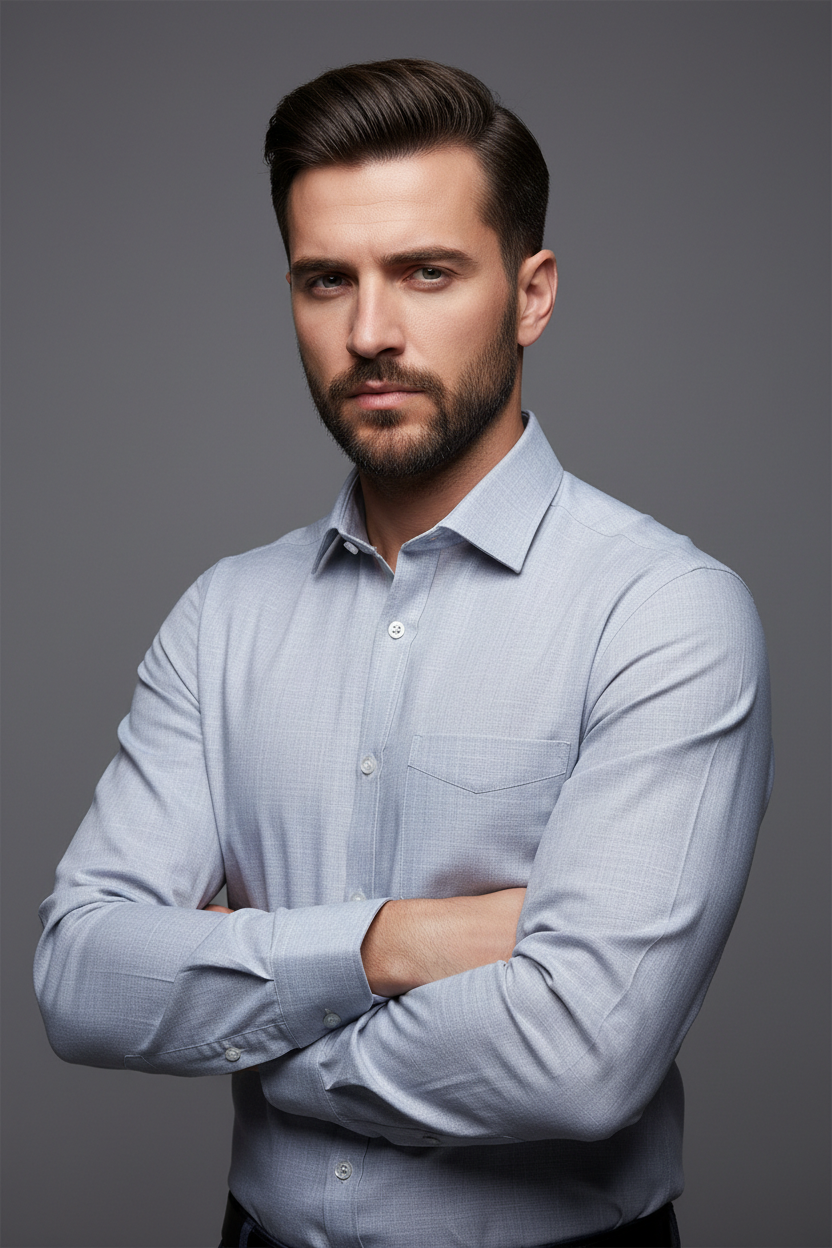 Men’s Navy Blue Full Sleeve Shirt – OYSPI™