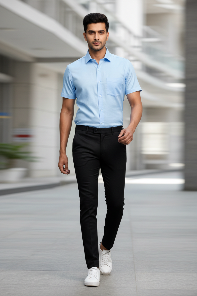 Men’s Blue Short Sleeve Shirt – OYSPI™